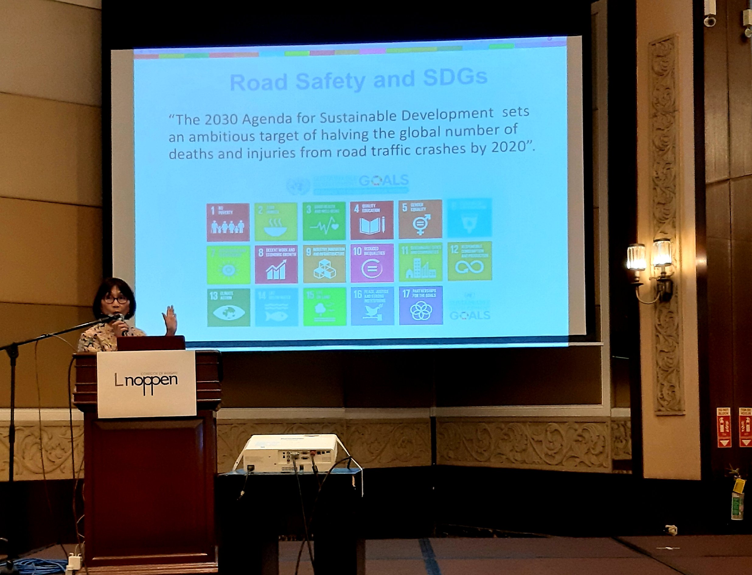 UP-CIFAL Philippines director presents SDGs in Roads and Bridges Expansion Summit