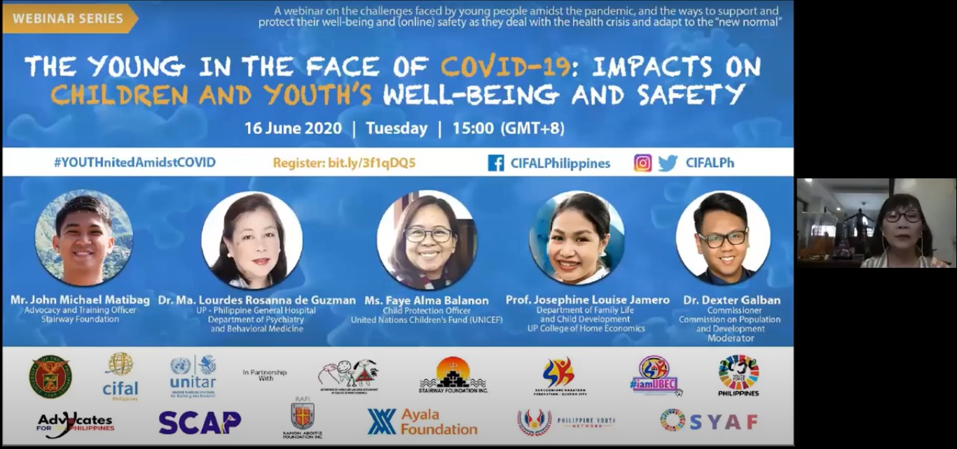 UP-CIFAL Philippines hosts webinar on challenges facing young people amidst COVID-19