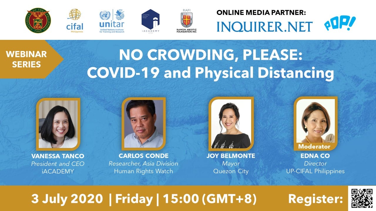 UP-CIFAL Philippines hosts webinar on physical distancing to fight COVID-19