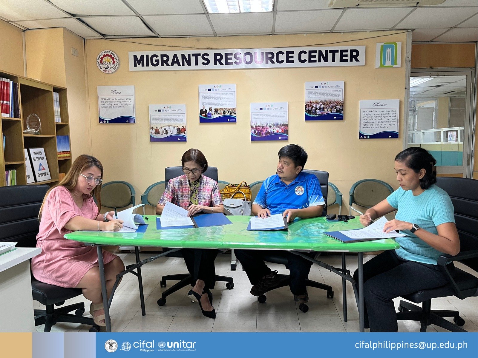 UP-CIFAL PH, QC-PESO sign MoU for partnership on children with migrant parents